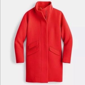 Red J Crew Cocoon Coat Size 14